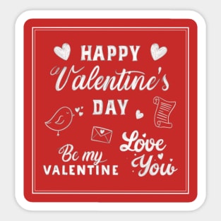 happy valentines day Sticker